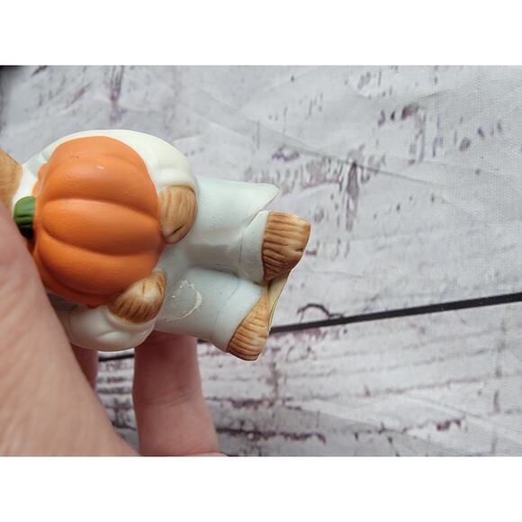 Homco Figurines Autumn Harvest Thanksgiving Bears Set #5312 READ - Picture 10 of 11